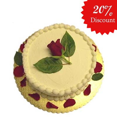 "Special Rose Cake - Butterscotch - 1kg (Cake on Discount) - Click here to View more details about this Product